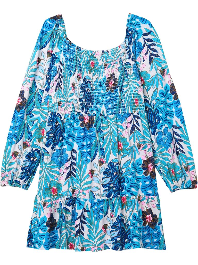 Blue Lilly Pulitzer Mini Jilly Long Sleeved Dress (Toddler/Little Kid/Big Kid)