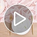 Socomi 4pcs Blush Pink Gauze Table Runner Bulk 10ft Chiffon Like Wedding Table Runner for Bridal Shower Decorations Baby Shower - Image 6