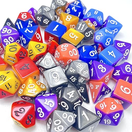 Miniatura 3 de DND Juego de dados poliédricos  IDTQ Dungeons and Dragons Purple Dice Set RPG MTG Juegos de mesa 6 juegos D4 D6 D8 D10 D12 D20