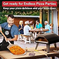 Vista 8 de Juego de Accesorios para Horno de Pizza - Kit de Preparación de Pizza de 3 Piezas con Pala de Pizza, Cepillo para Horno de Pizza y Piedra