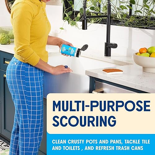 Vista 4 de Aunt Fannie's Sink Refresher, Bright Lemon Powder Scrub and Odor Minimizer for Sinks, Drains and Garbage Disposals, 16 Ounces (Pack of 1)