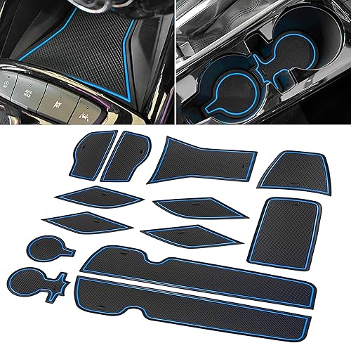 Miniatura 3 de SENSHINE Accesorios para Chevrolet Chevy Trax 2024, portavasos, inserto, forro de consola central, bolsillo de puerta, almohadilla antideslizante