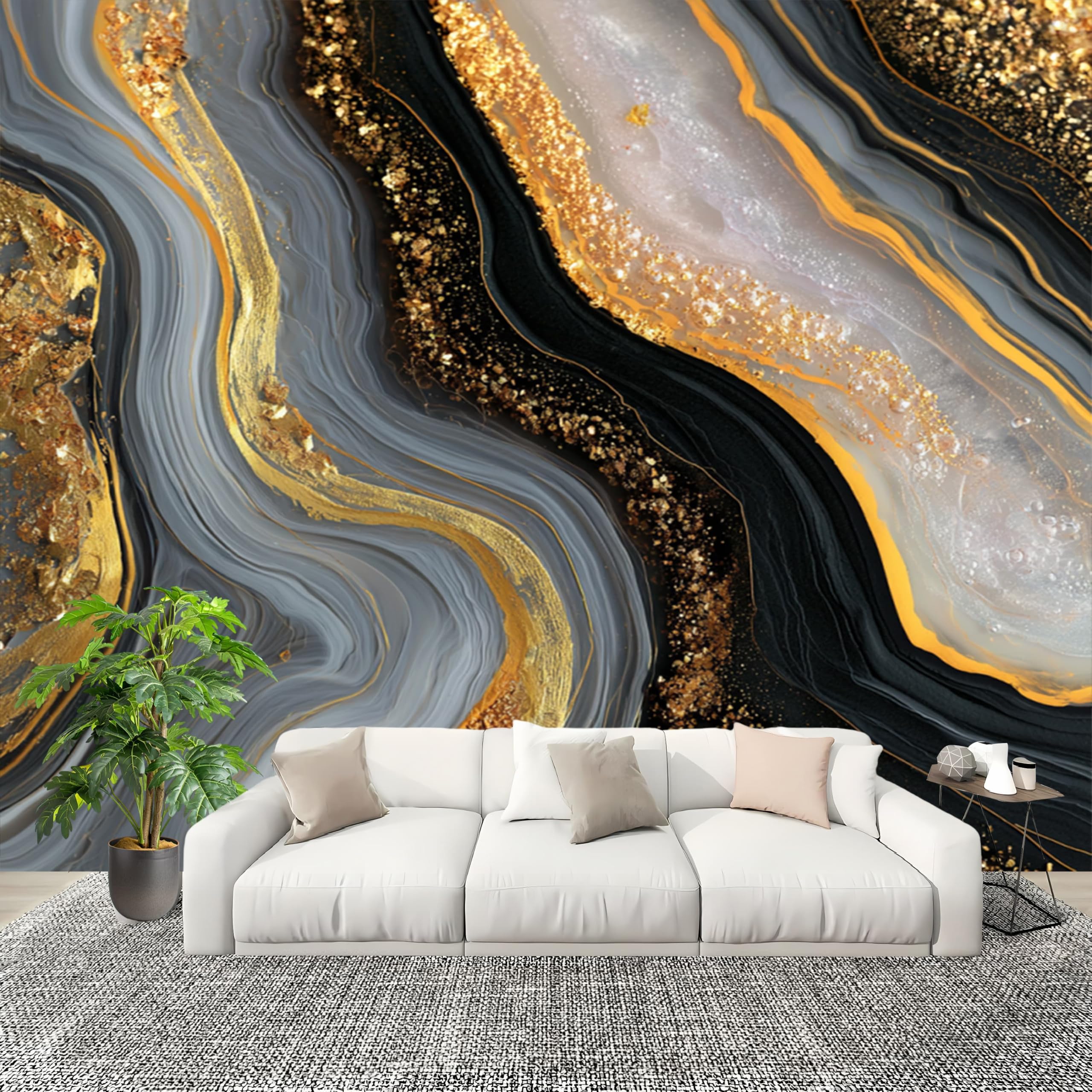 Fotomurale Arte Poster 250x175 cm Grigio Carta per Paret Design Moderna
