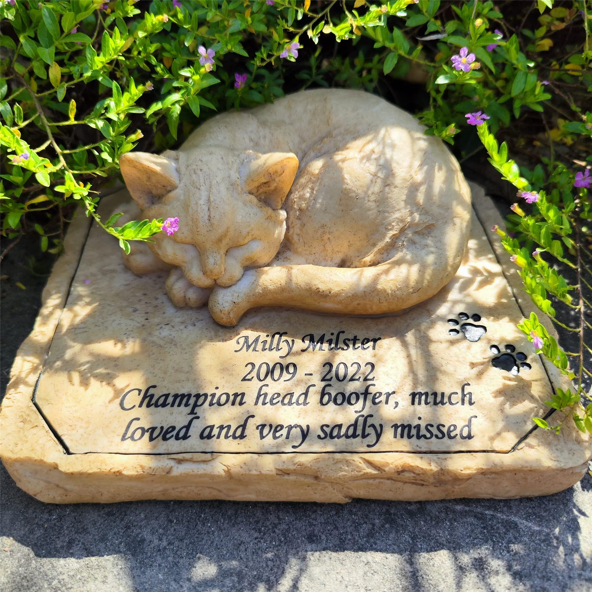 Generisch Katze Memorial Outdoor Stein Personalisierte Gedenkstein Grabstein Katze Garten Statue