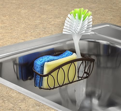 Miniatura 3 de Spectrum Diversified Soporte para esponja y cepillo de hojas, bronce