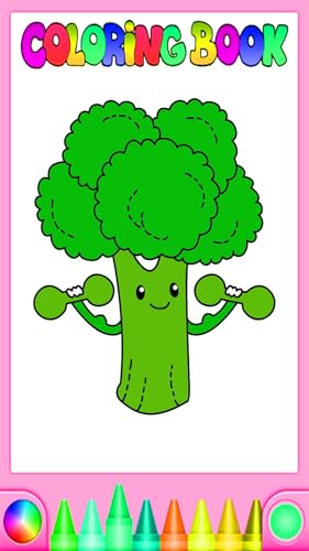 funny vegetables and Fruits Coloring Book
