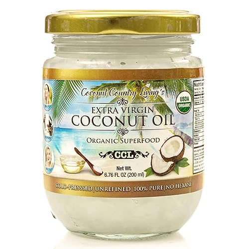 Miniatura 1 de Aceite de coco orgánico, sin refinar, prensado en frío, extra virgen, para salud, belleza, cabello, piel, cuerpo, y para cocinar