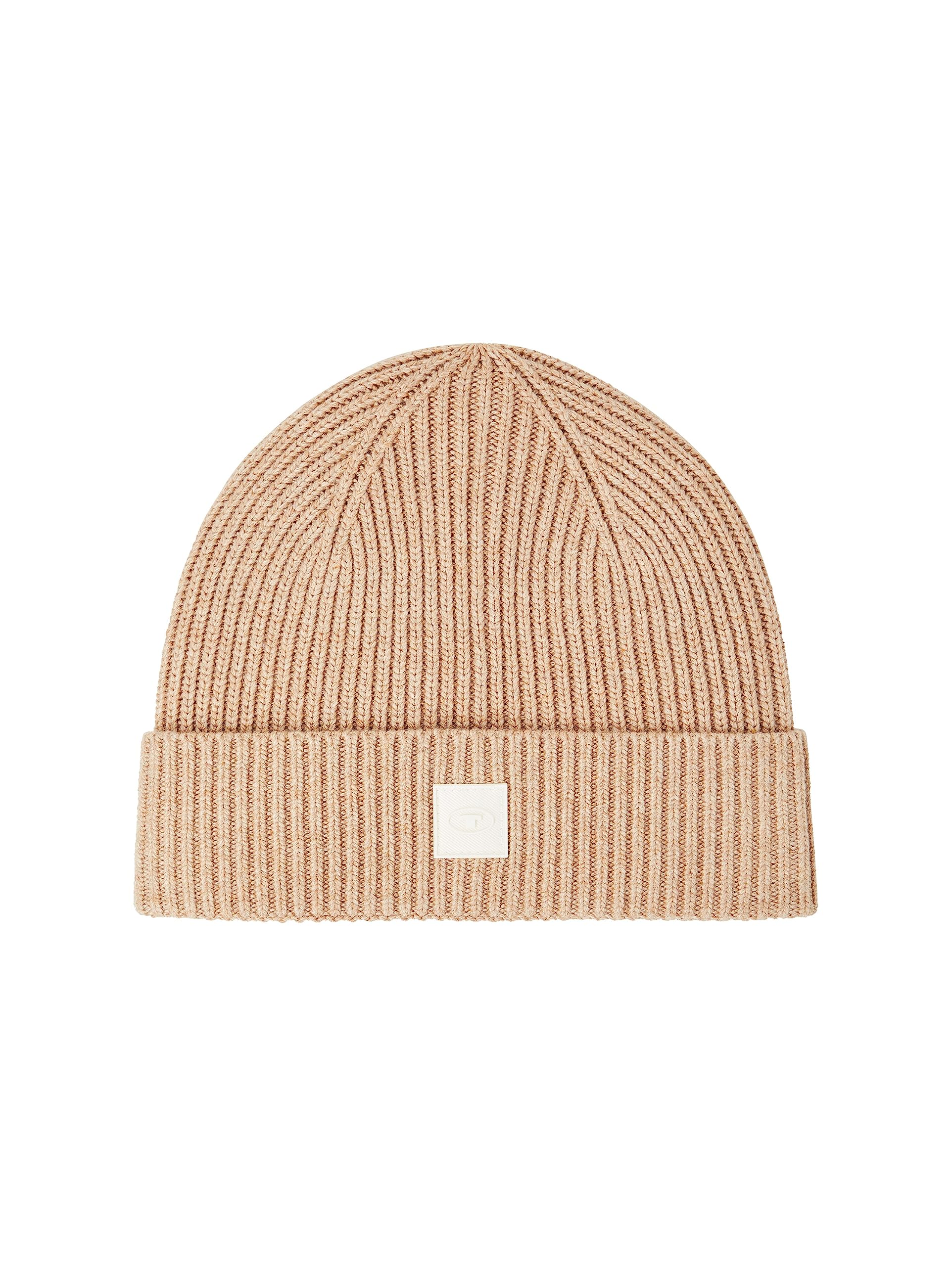 TOM TAILOR Men's Beanie Wool Hat, 32722 - Beach Sand Melange, One Size