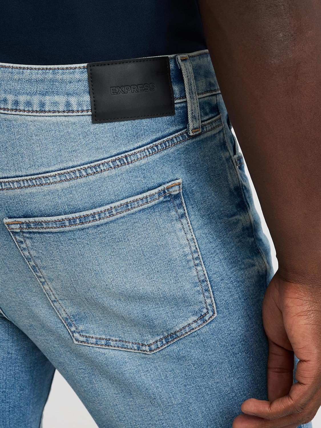 EXPRESS Men’s Slim Stretch Jeans – Tailored Fit Denim, Medium Wash - Image 5