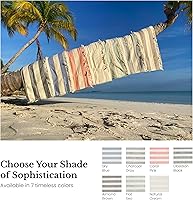 Vista 6 de Toalla de playa turca ligera – 100% algodón BCI, flecos crudos sin blanquear, certificado Oeko-TEX, absorbente, respetuosa con el medio ambiente, 36