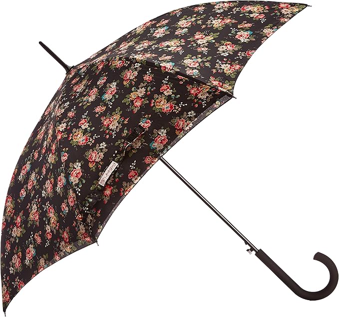 Cath Kidston Women's Bloomsbury 2 Umbrella, Kingswood Rose Charcoal