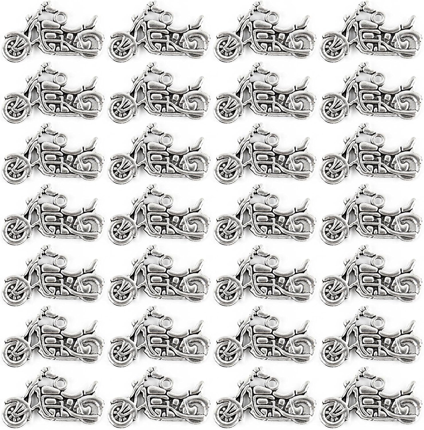 Framendino, Motorbike Charm Tibetan Motorcycle Ally Charm Autocycle Pendants Vintage Scooter Pendant Beads for Jewelry Making