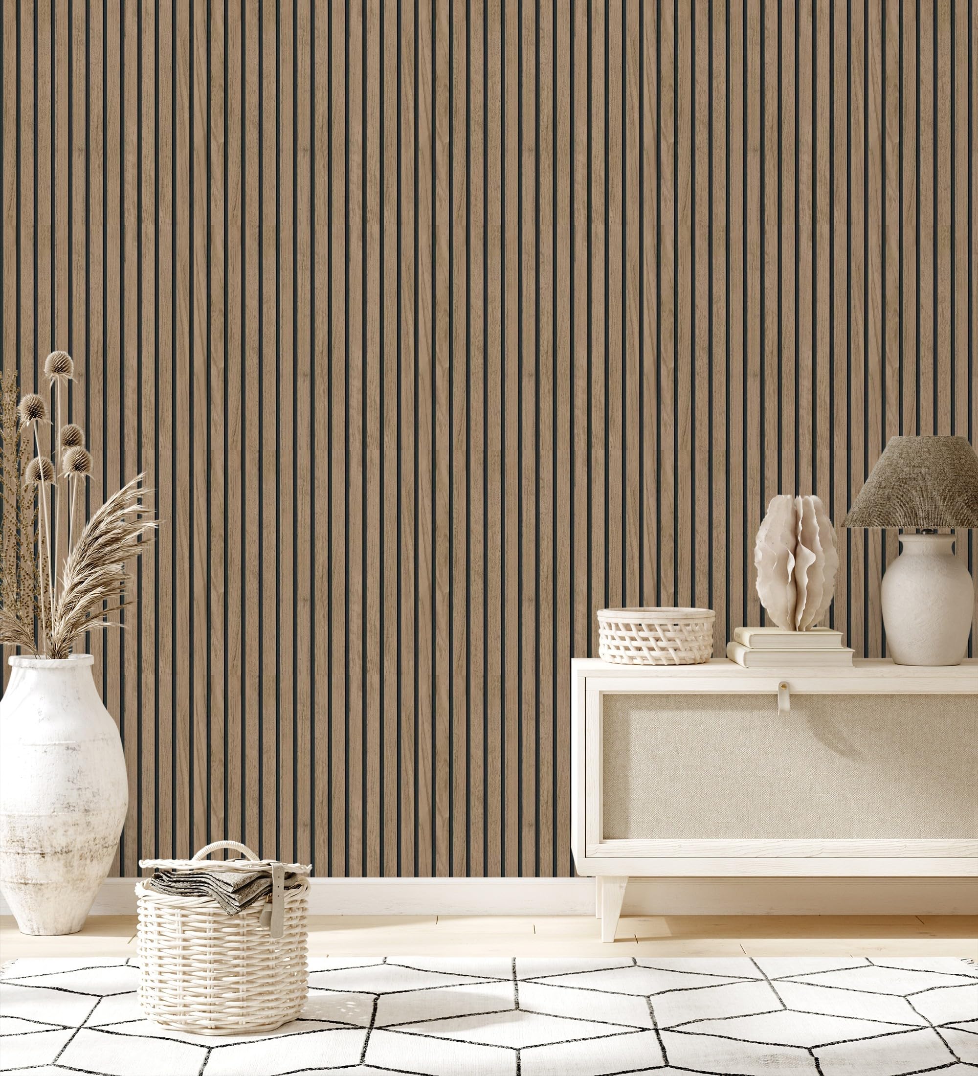 Carta Da Parati Autoadesiva Boho Argento E Bianco | Staccabile | 44,5x500cm | Per Pareti Lisce - Foto 7