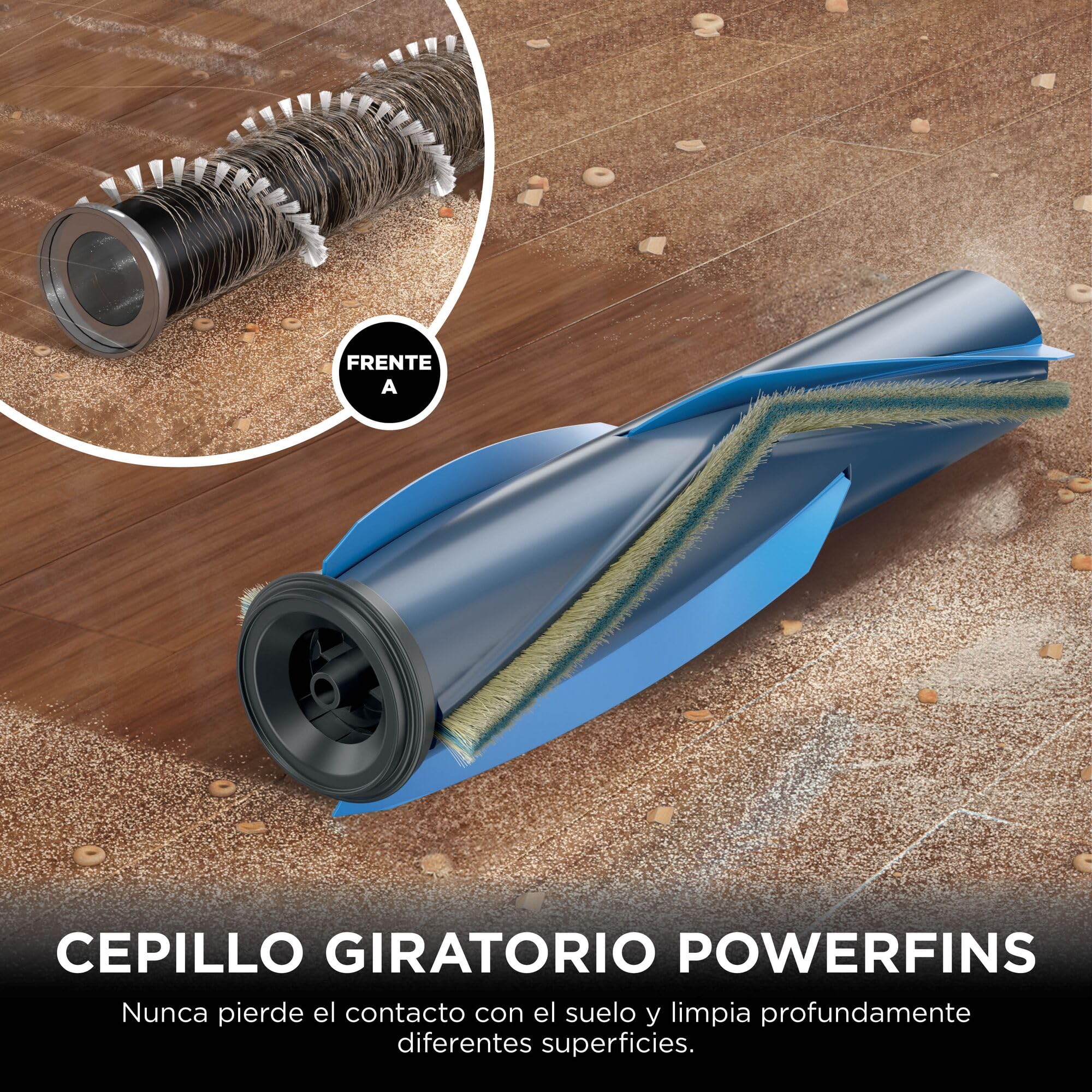 Shark PowerPro Aspiradora sin cable con hasta 50 min de autonomía, FloorDetect, Anti Hair Wrap y Anti-Allergen Complete Seal, ligera y flexible, modo manual y depósito XL, azul metalizado, IZ380EU