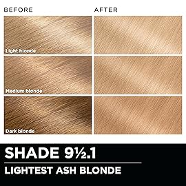Garnier Hair Color Olia Ammonia-Free Brilliant Color Oil-Rich Permanent Hair Dye, 9 1/2.1 Lightest Ash Blonde, 1 Count (Packaging May Vary)