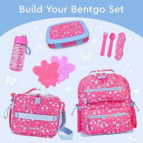 Miniatura 31 de Bentgo Kids Prints - Lonchera para niños, a prueba de derrames, con 5 compartimentos, estilo bento, tamaño de porciones ideales para edades de 3 a 7