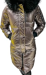 doudoune longue argentée femme