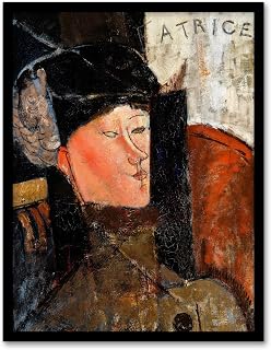 Artery8 Portrait of Beatrice Hastings Framed Wall Art Print 18X24 Inch Artwork By Modigliani : Fine Art Wall Accent Perfect For Lounge Or Dressing Room Adding Quiet Modern Elegance