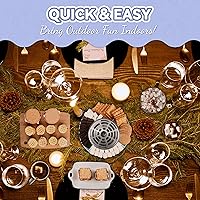 Vista 3 de Kit de Fabricador de S'mores Eléctrico de Party Desserts para Encimera, Interior, Tostador de Malvaviscos para Interior, Estación de S'mores