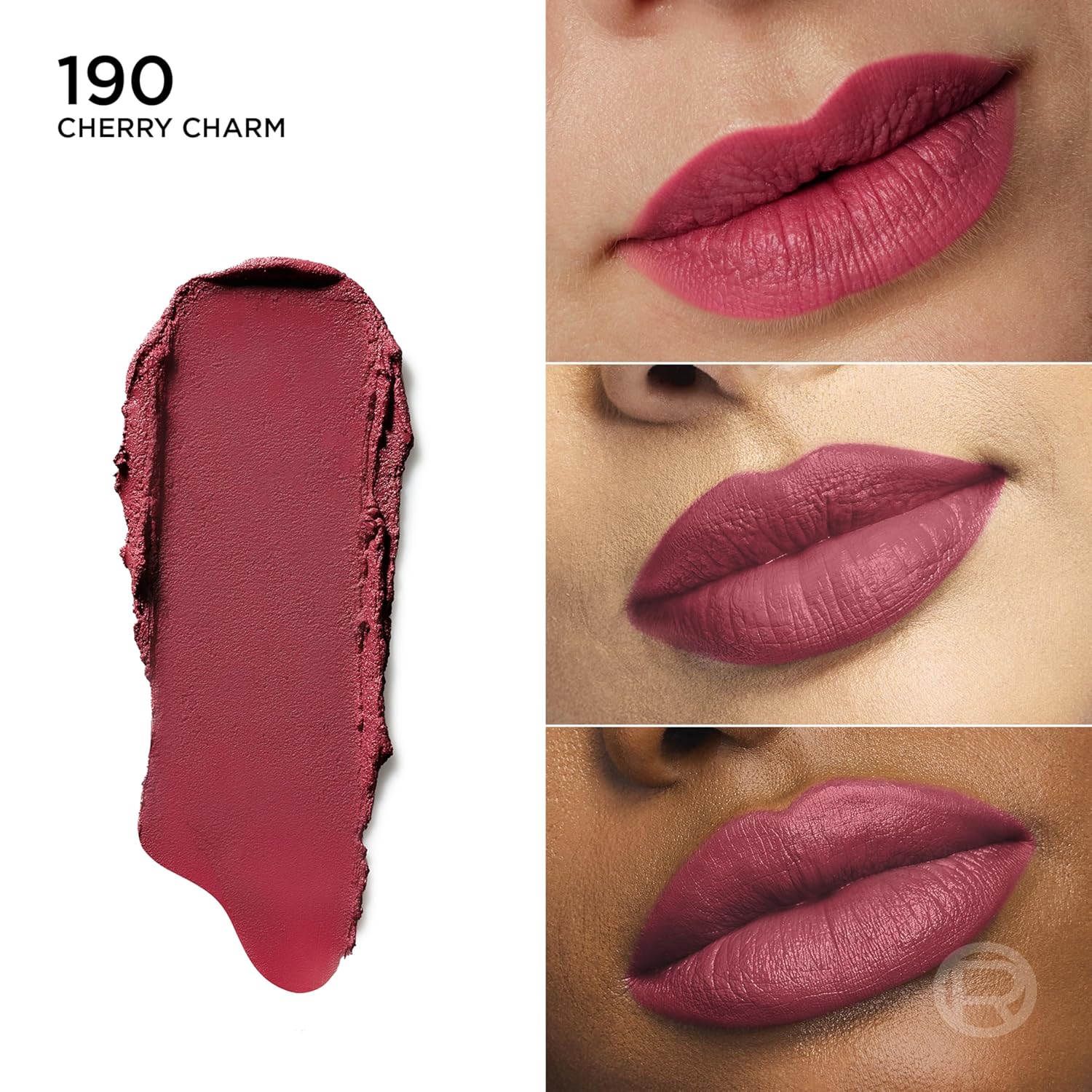 L'Oreal Paris Colour Riche Blurred Matte Lipstick for Moisturized Lips, Lip Makeup with Argan Oil and Vitamin E, Cherry Charm