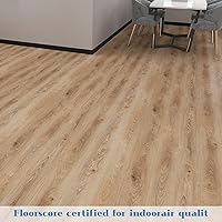 Vista 5 de Baldosas de Piso Despegar y Pegar Impermeables Tablones de Madera Autoadhesivos, 36" x 6", (SIN Residuo Pegajoso) Baldosas de Piso DIY para Baño