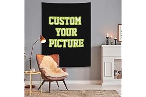 Junefun Personalized Multipurpose Tapestry Custom Tapestry Upload Photos with Name