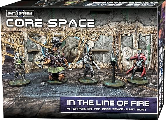 Core Space First Born: in the Line of Fire Expansion - Battle Systems Cooperative/Solo SciFi Dungeon Crawler Board Game