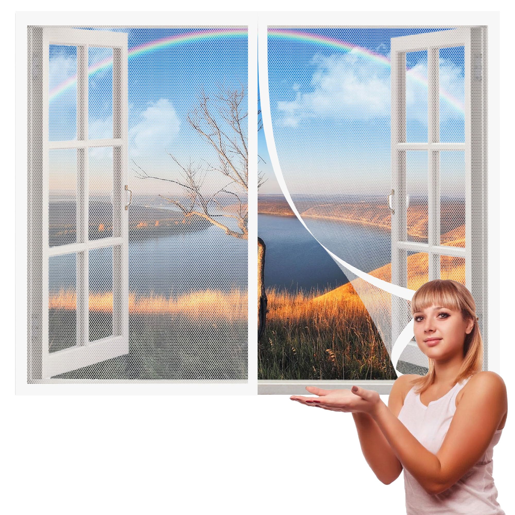 Magnet-Fliegengitter 215x216 Cm – Insektenschutz Ohne Bohren Für Fenster Und Türen