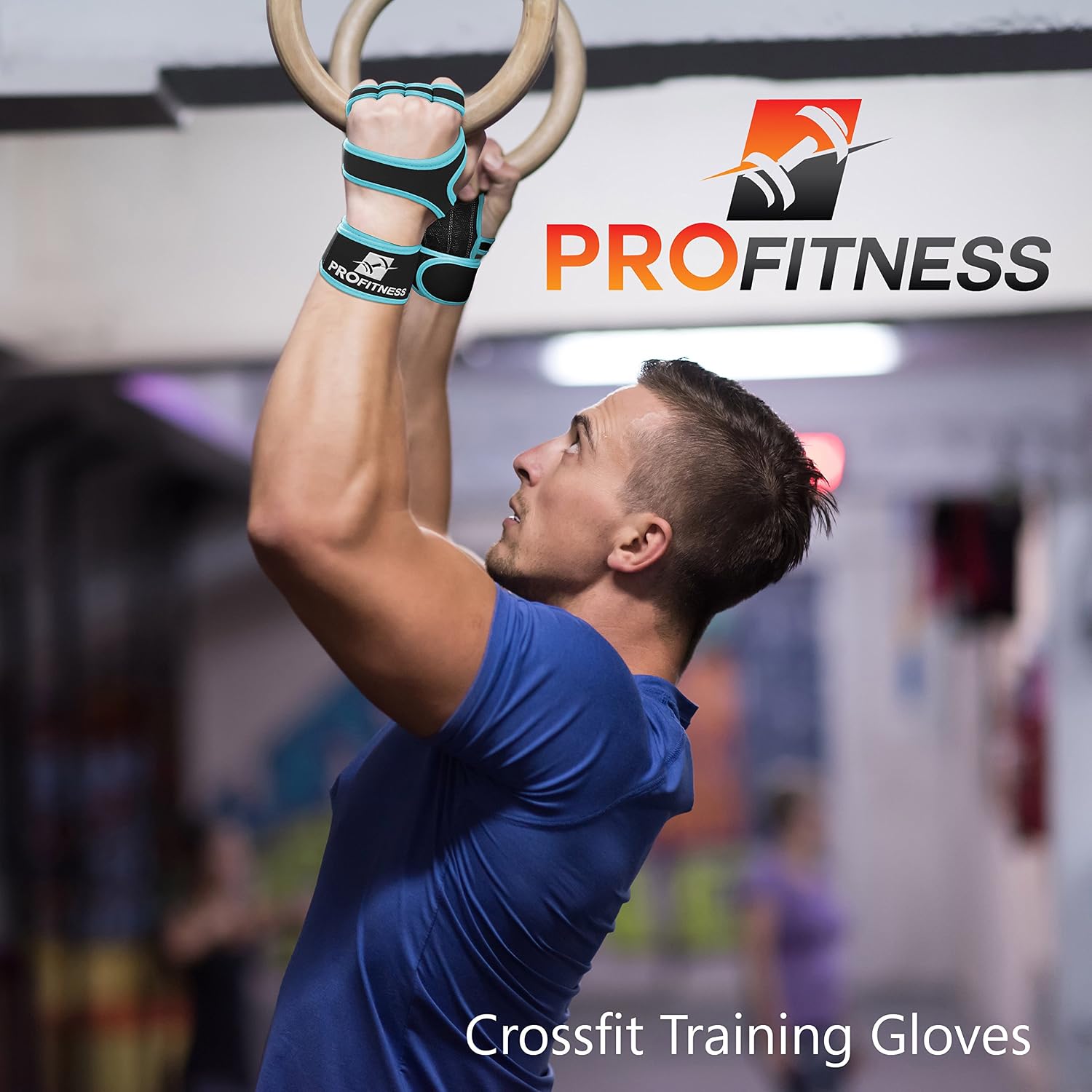 ProFitness Cross Training Gloves with Wrist Support Non-Slip Palm Silicone Padding to Avoid Calluses | for Weight Lifting, WOD, Powerlifting & Gym Workouts | Ideal for Both Men & Women