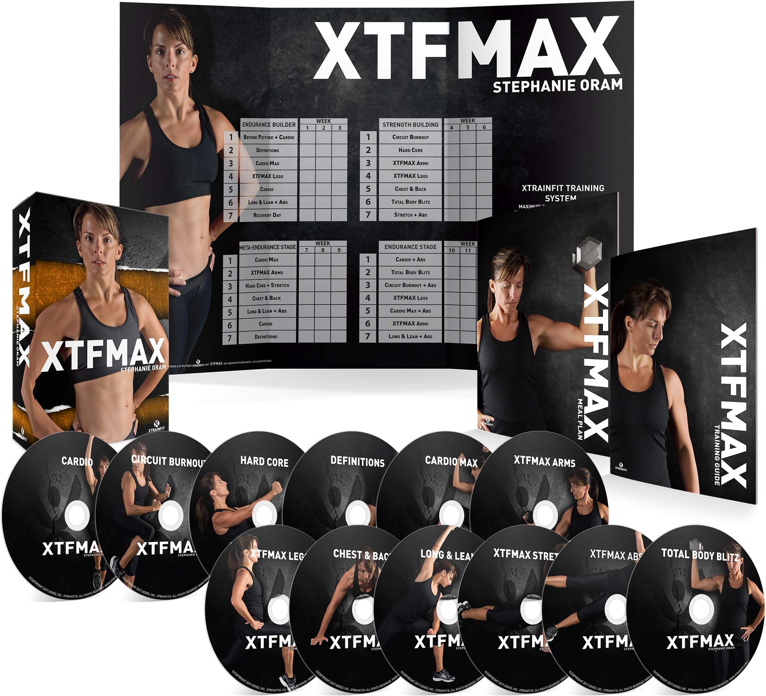 XTFMAX: 90 Day DVD Workout Programme with 12 Exercise Videos + Training Calendar & Fitness Guide and Nutrition Plan