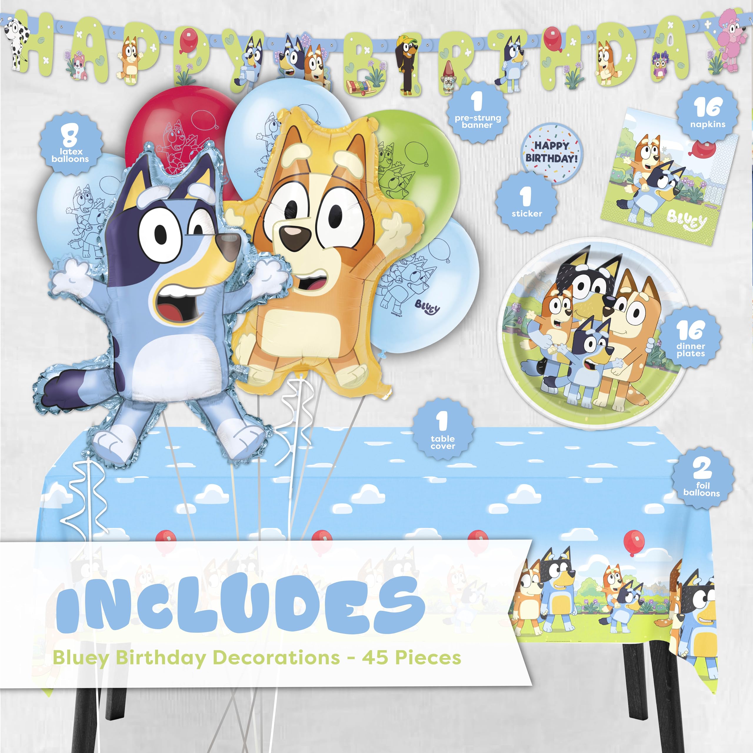 Bluey Birthday Party Decorations - Balloons & More -2 Bluey Birthday Party Decorations - Balloons & More -2