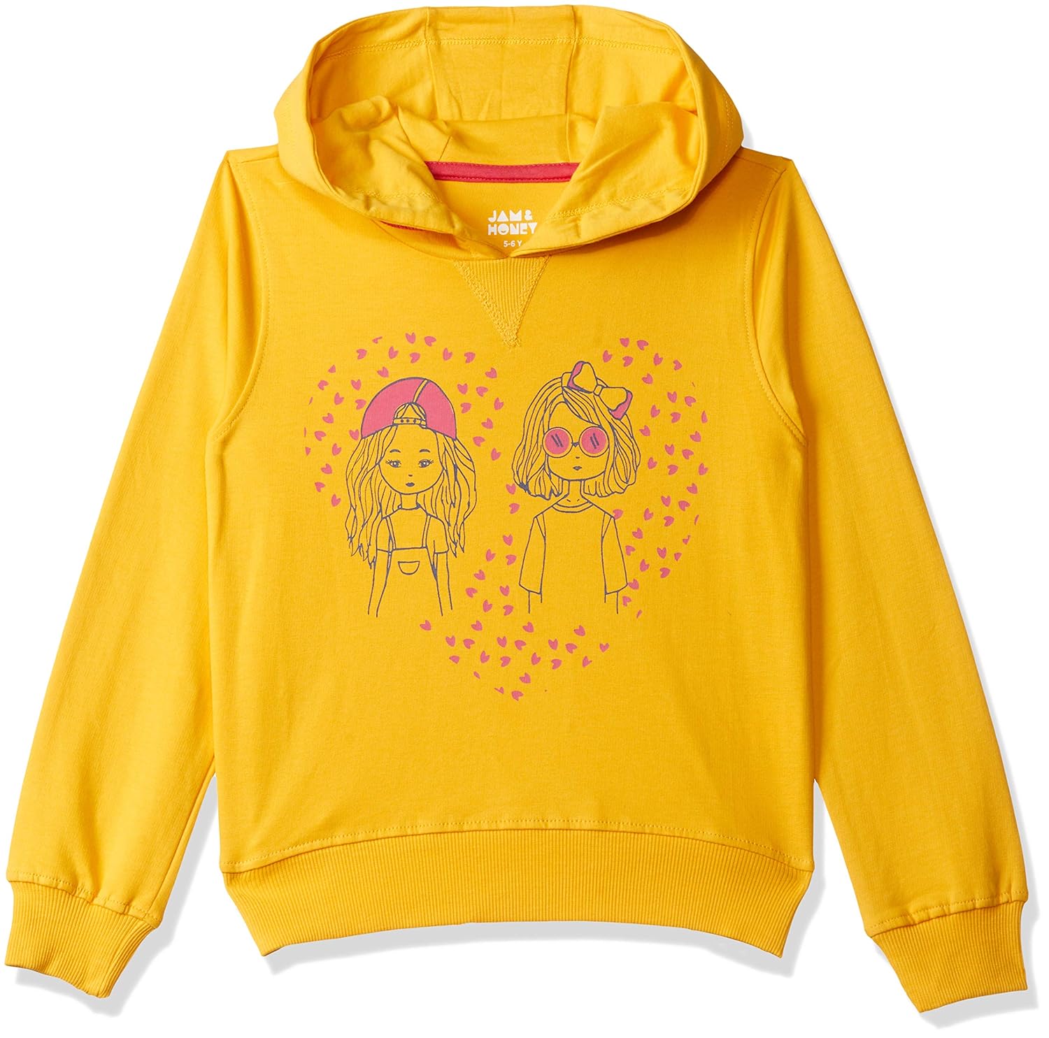 Amazon Brand – Jam & Honey Girl’s Cotton Lightweight Hooded Sweatshirt offers donot miss