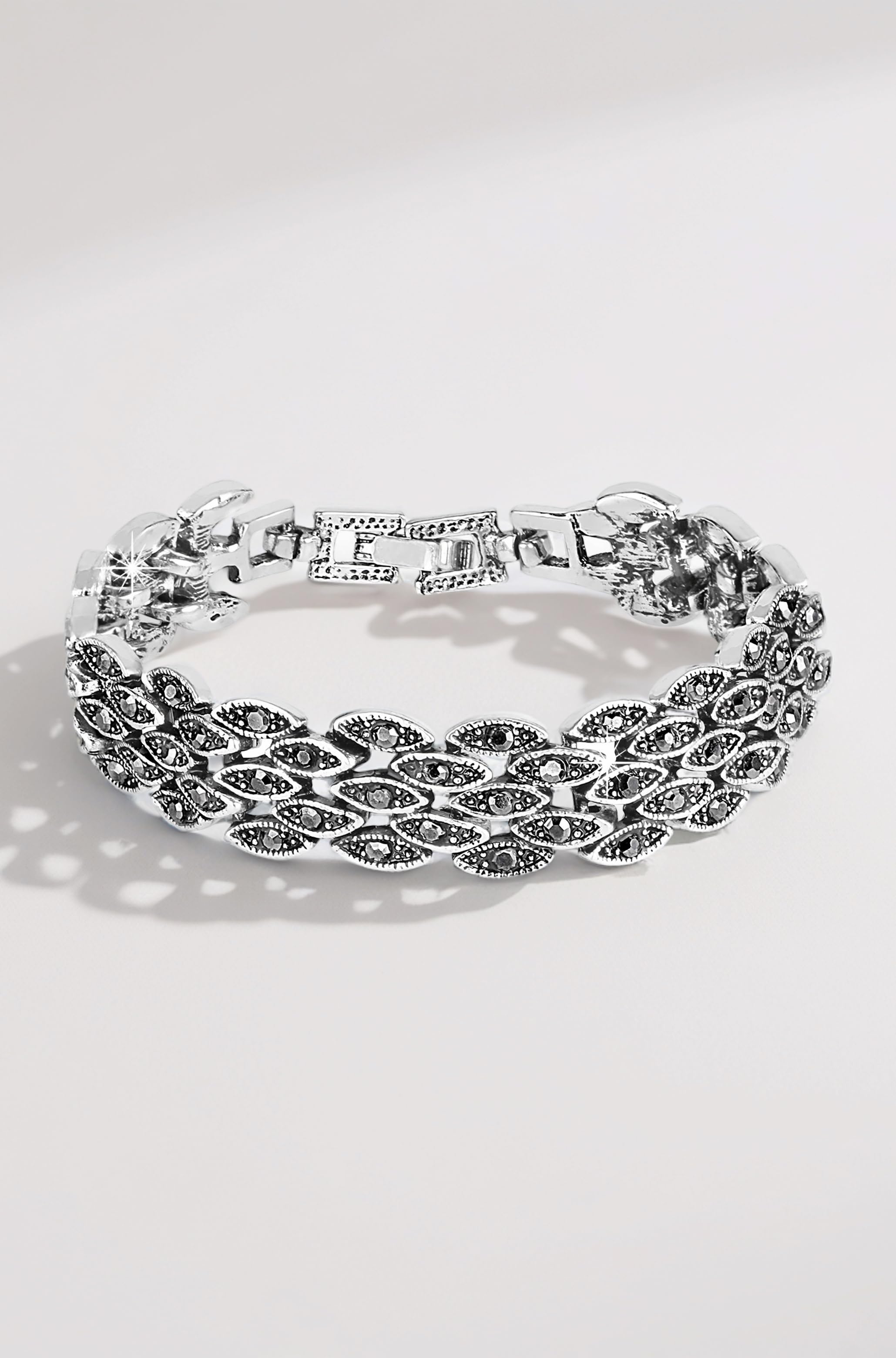 Bracelet for Women and Girls Blue Crystal Bracelets for Women | Silver Toned Blue Crystal Bracelet for Girls | Birthday Gift for Girls and Women Anniversary Gift for Wife