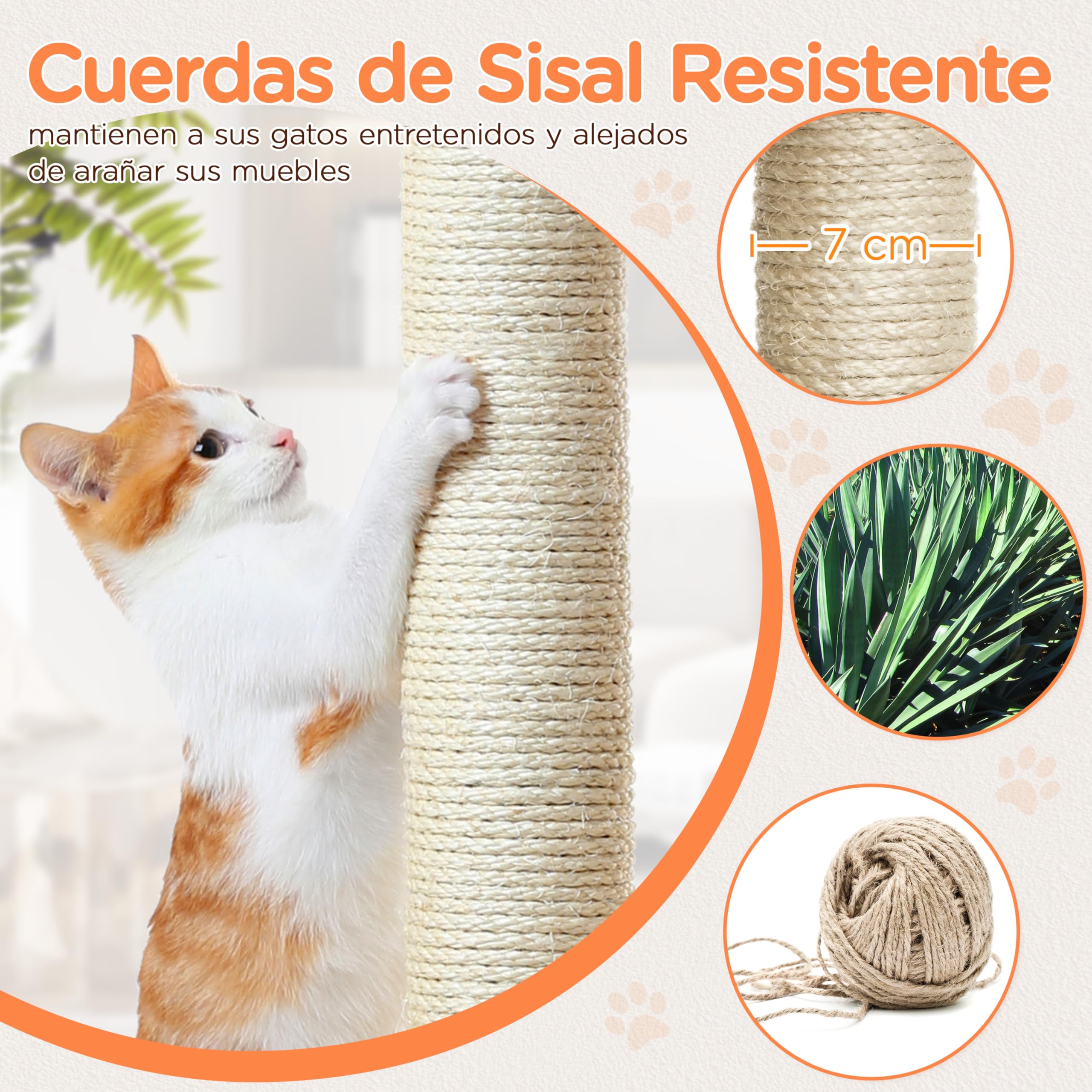 Yaheetech Árbol para Gatos Multinivel Torre Rascadora 145cm Gris Oscuro | Poste sisal resistente, Cesta Cómodo, plataforma multinivel, nido grande,Fácil montaje, Ahorra espacio,Duradero, Estabilidad