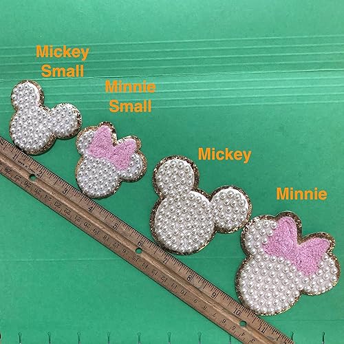 Miniatura 4 de ZOOX Parches de iniciales universitarias con letras blancas y perla marfil, adhesivo 3M para planchar, altura de 2.25 pulgadas (pequeño pequeño)