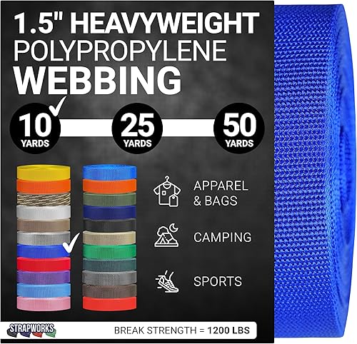 Vista 21 de Strapworks Correa de polipropileno pesado: correas de polietileno resistentes para reparación de equipos de bricolaje al aire libre, 1.5 pulgadas