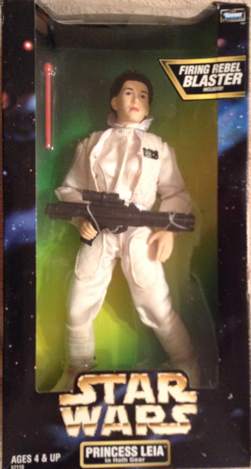 Star Wars 1998 Collection Rebel Alliance 12 Inch Tall Fully Poseable Action Figure with Authentically Styled Outfit and Accessories - Princess Leia in Hoth Gear with Blaster Rifle and Projectile