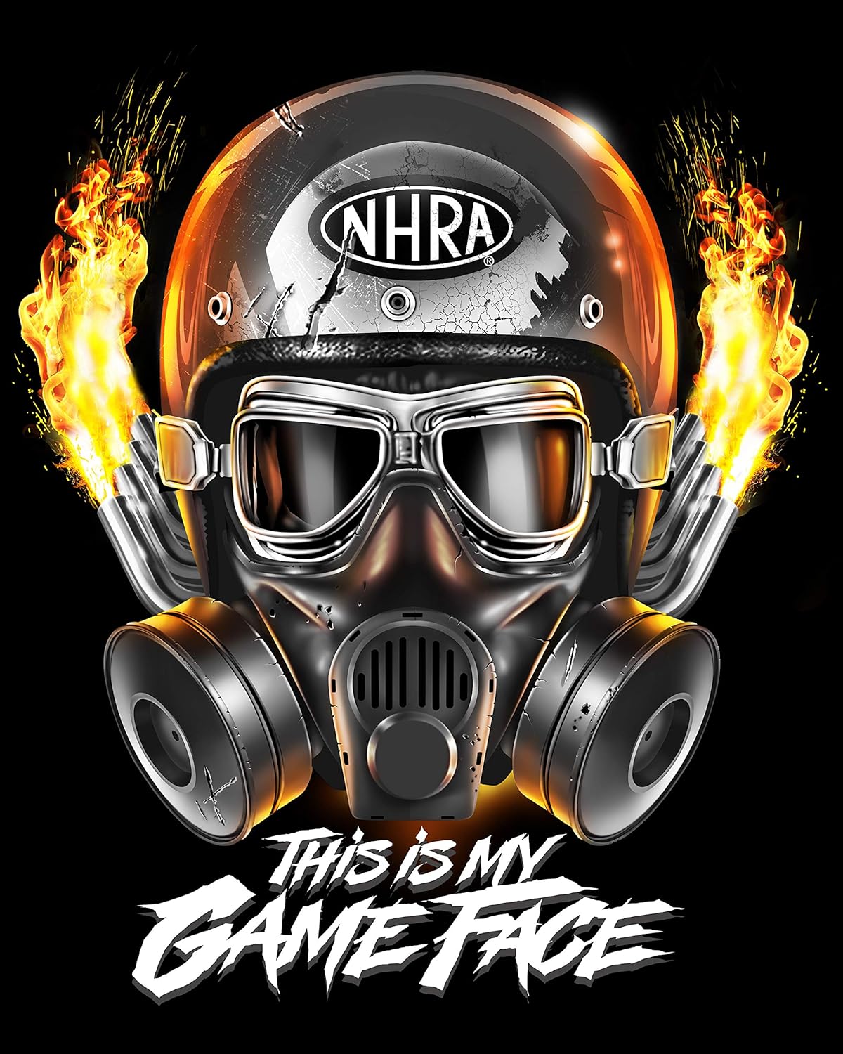 JH DESIGN GROUP Men's NHRA Game Face Racer Pullover Hoodie Sweatshirt