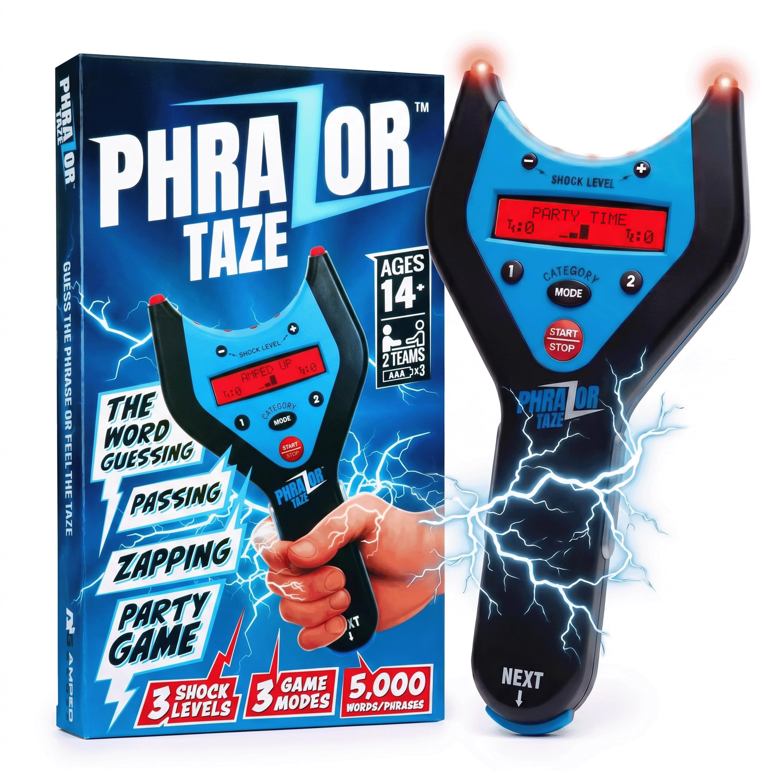 PhraZor Taze – Elektrischer Schock-Wort-Raten-Partyspiel mit Cheat-Detektor