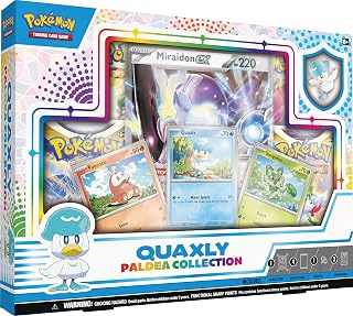 Pokémon TCG: Paldea Collection—Quaxly (3 Foil Promo Cards, 1 Foil Oversize Card & 4 Booster Packs)