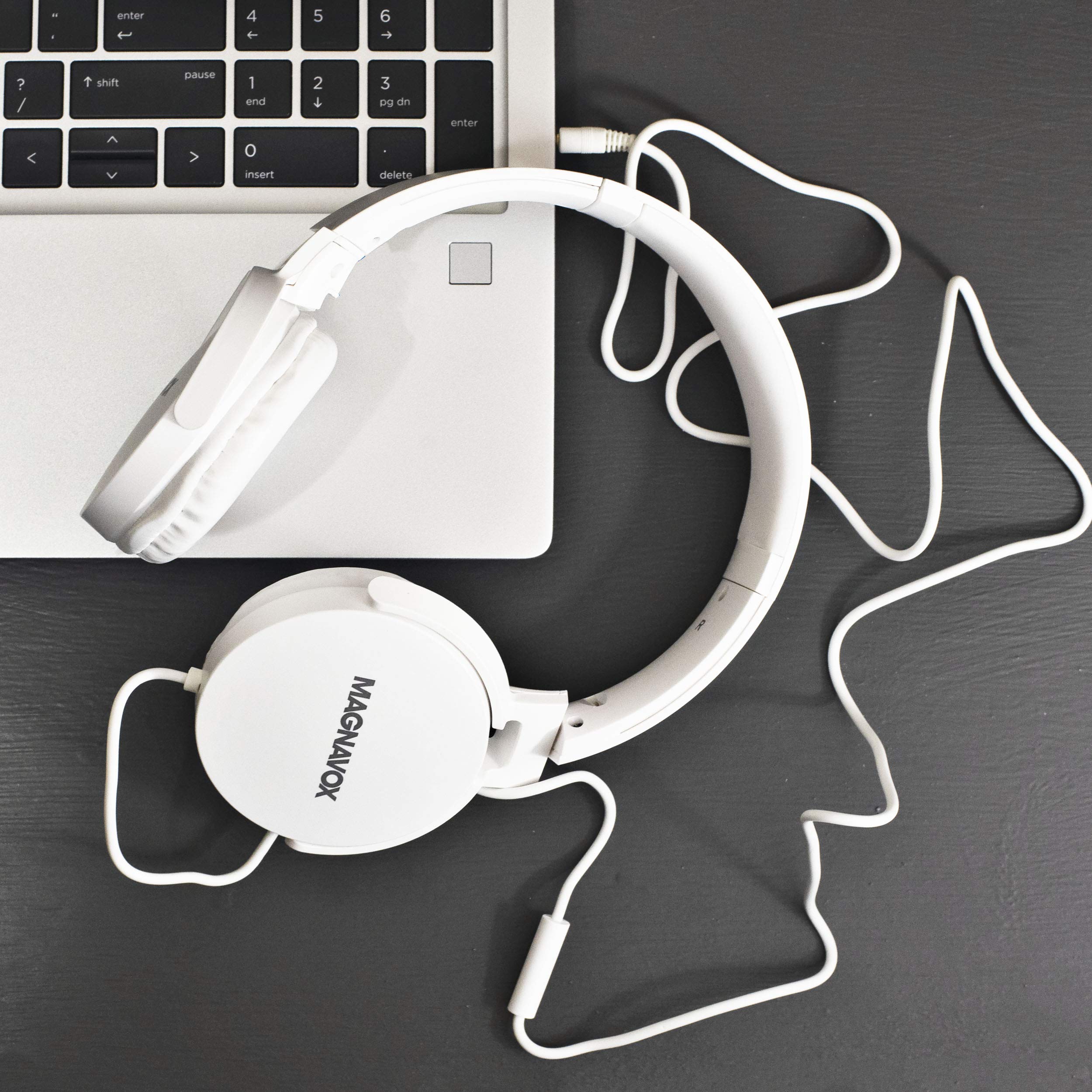 Casque Studio Pliable Magnavox MHP5026M Avec Micro - Blanc - Neuf Scellé En Usine
