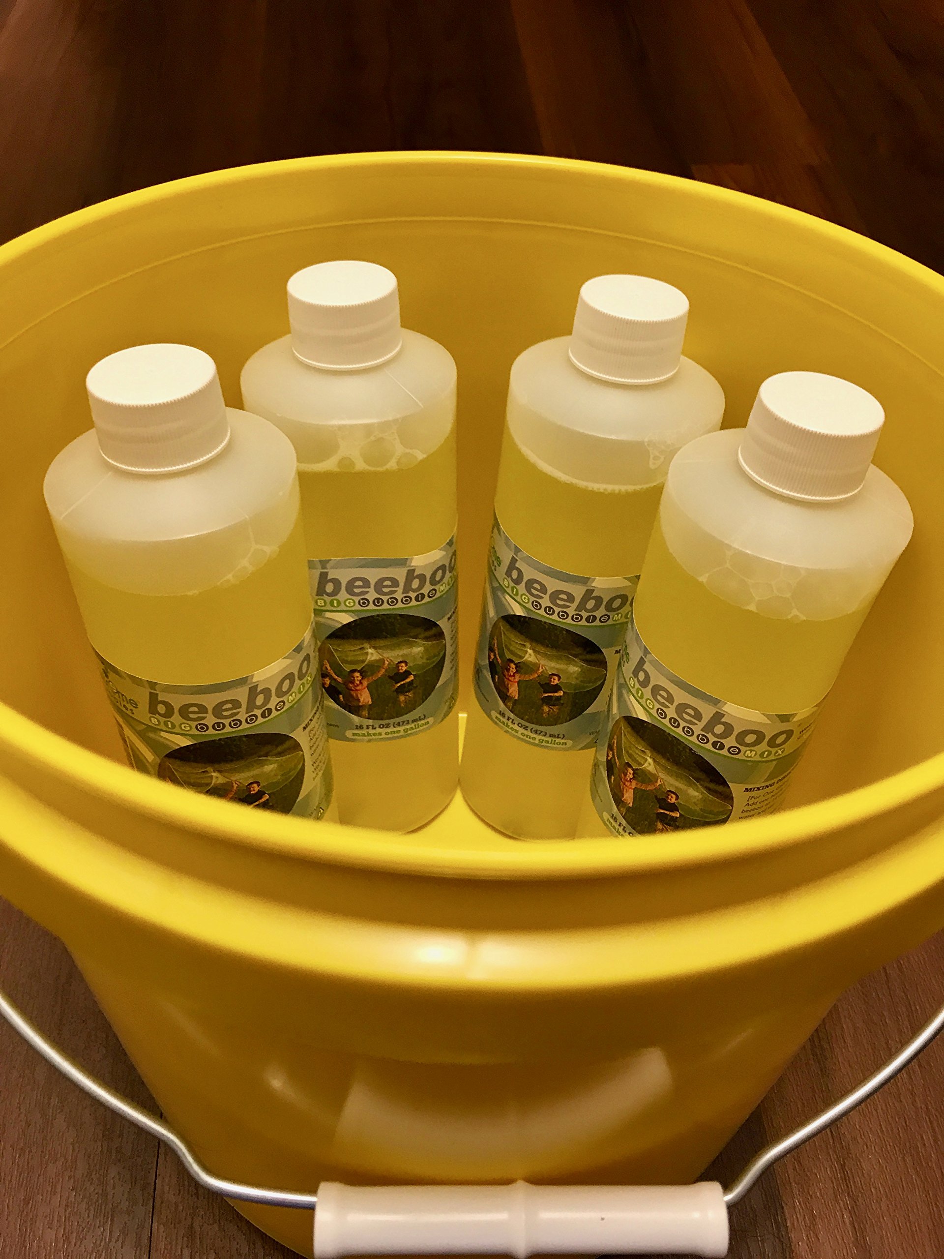 Beeboo World Record Big Bubble Refill Pack 4-Bottles And Mixing Pail NC