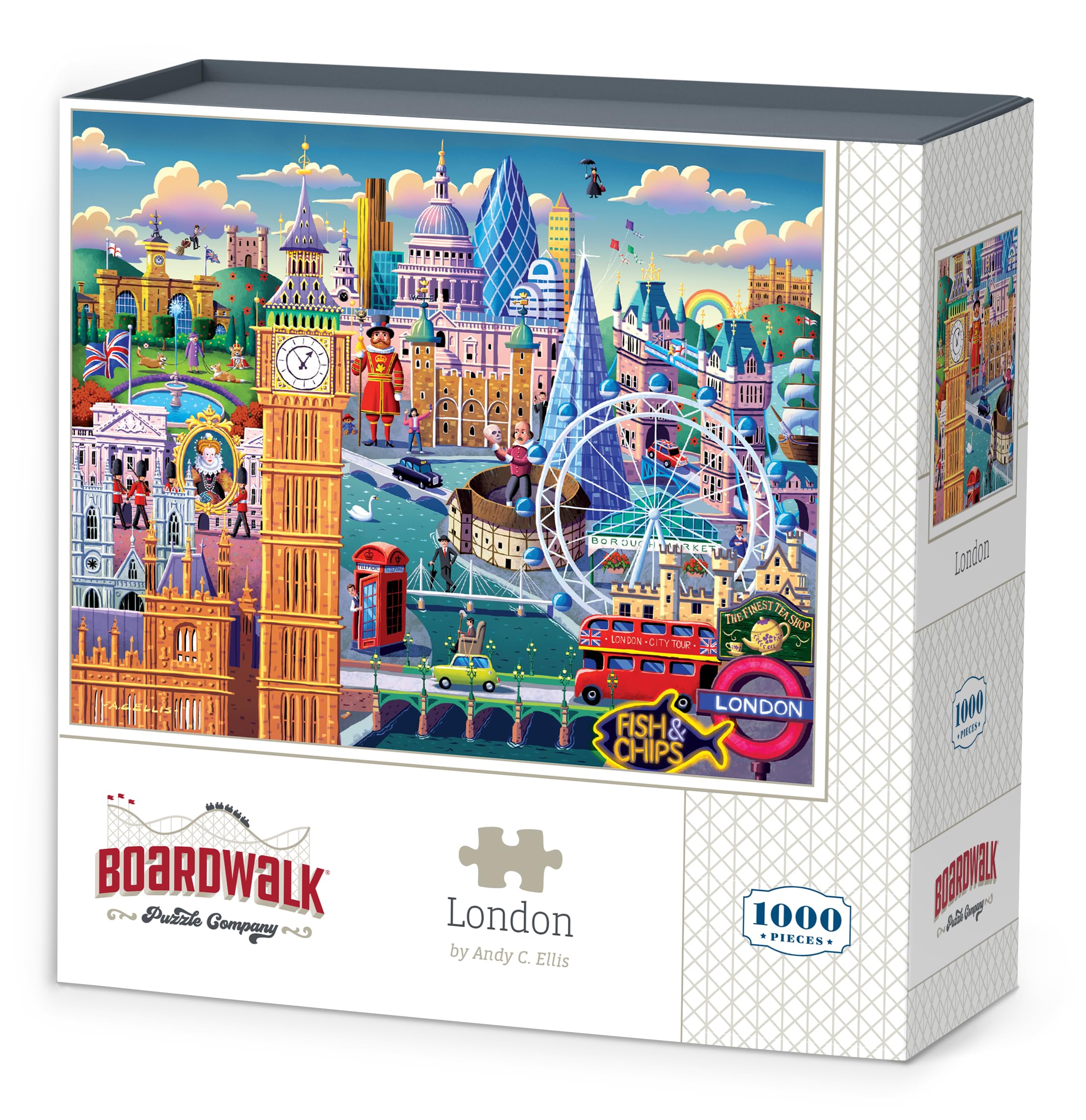 Amazon.com: Boardwalk Puzzles London, 1000 Piece Jigsaw Puzzle for