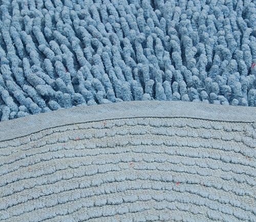 Miniatura 4 de Home Weavers Fantasia - Juego de alfombras de baño 100% algodón, lavables, de algodón suave, extrasuave y absorbente, tapete de cocina, tapete de