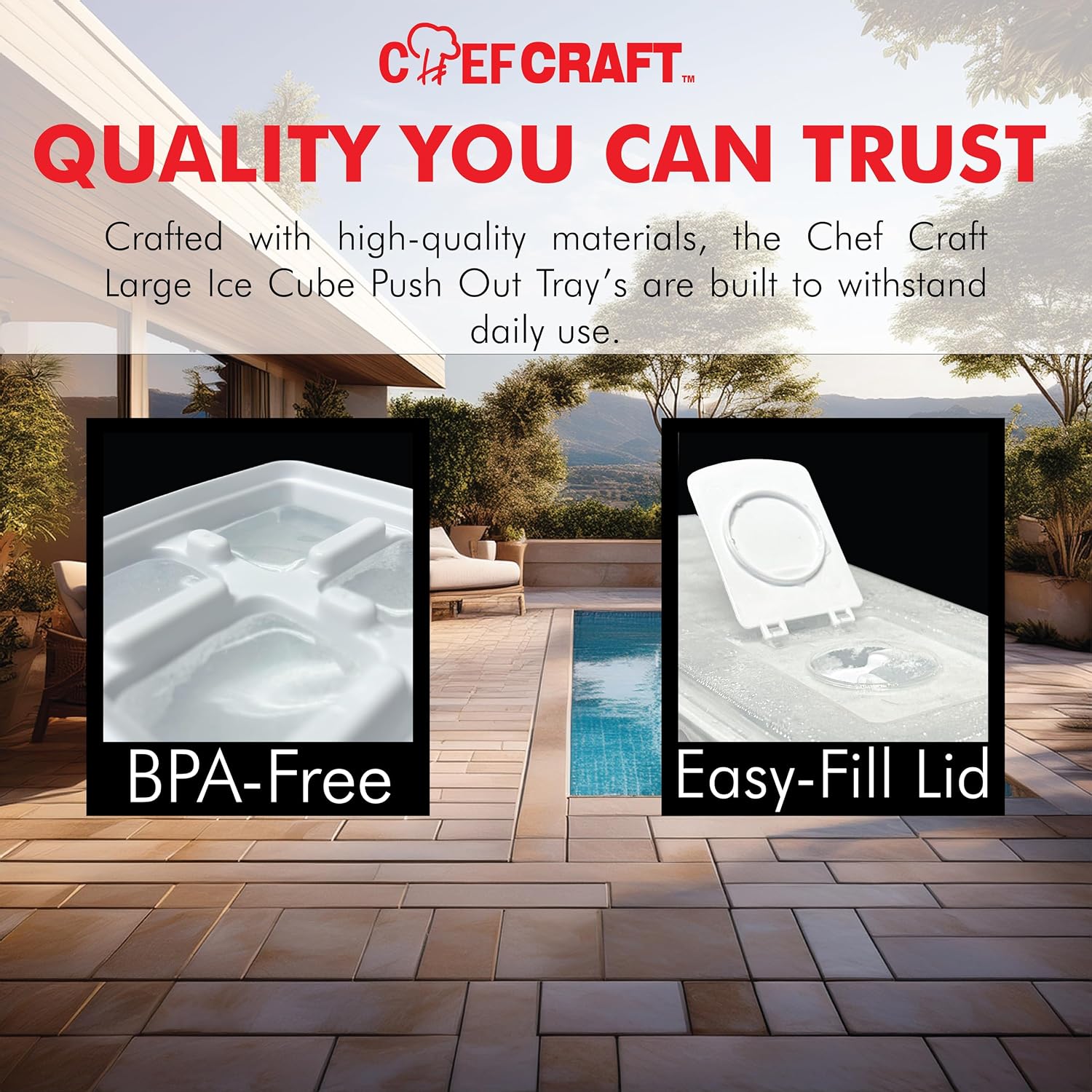 Chef Craft Ice Cube Tray with Lid