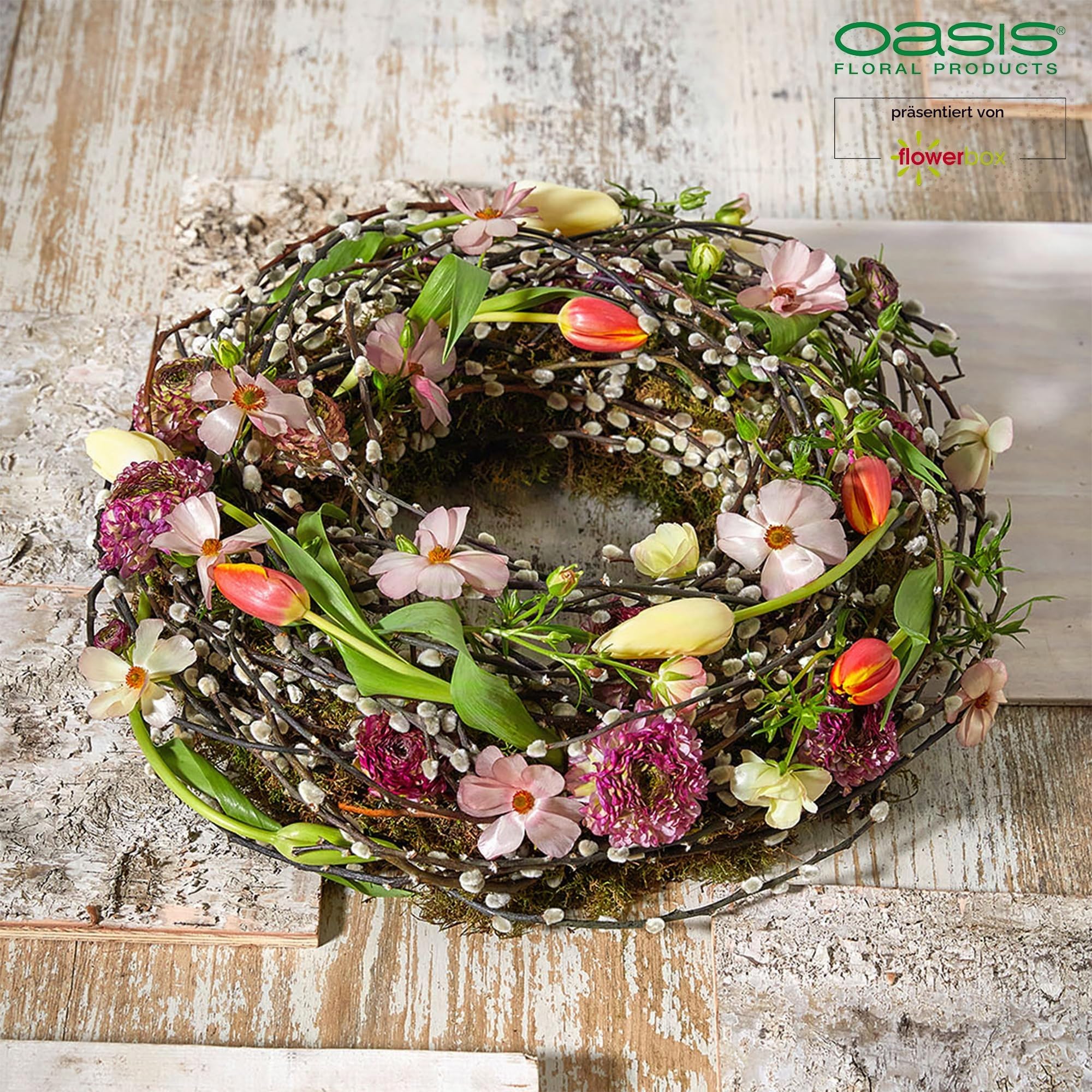 Flowerbox Oasis Steckschaum BIOLIT Kranz Ø44cm Steckmasse Steckschwamm