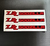 Generic Set of (3) Gel-Coated 7.3L Badge Name Plate Logo (Compatible with Ford Super Duty) Red on Black, 73GODREDBLA-3