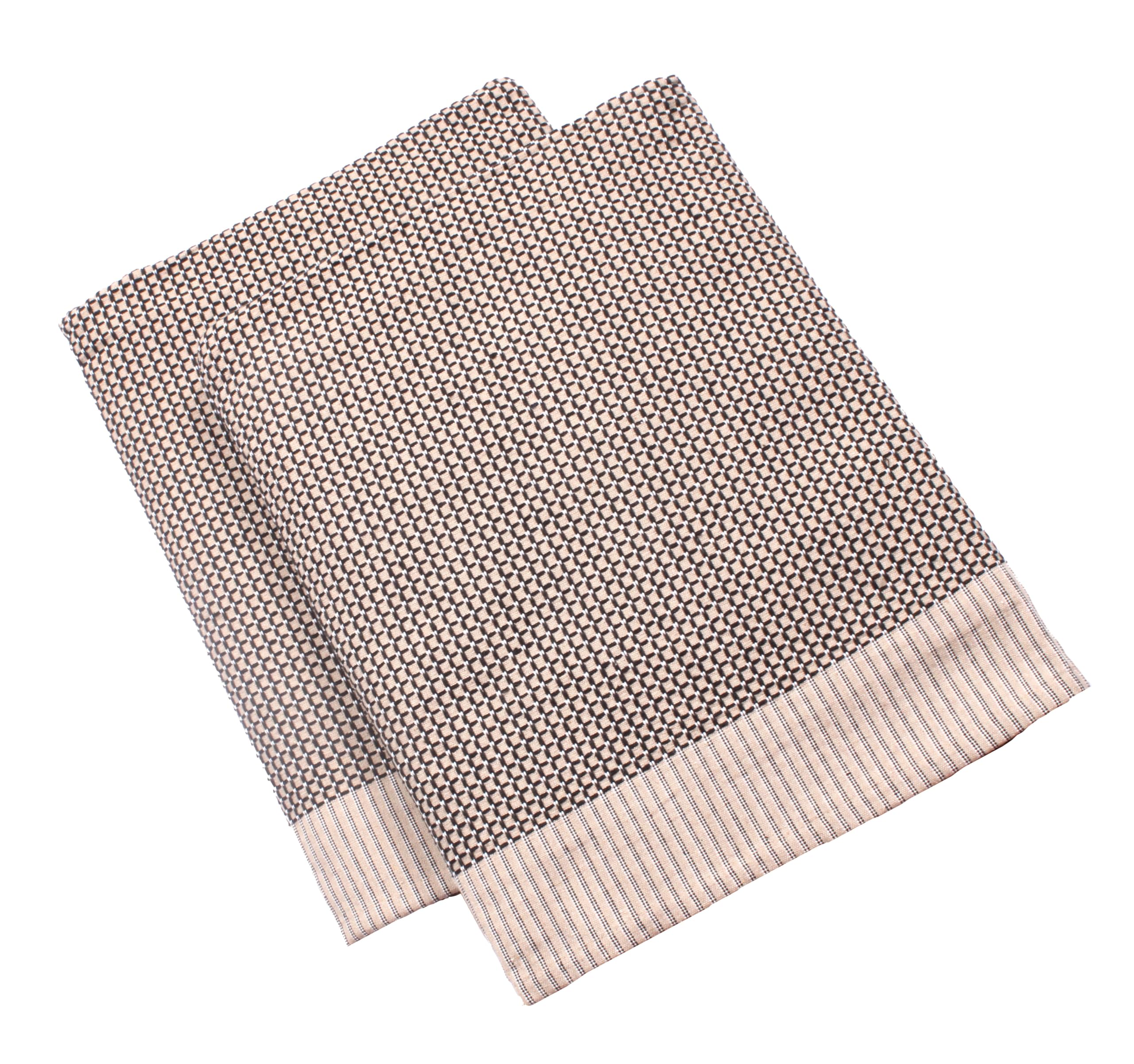 Sharan Elegance Single Size Cotton Blanket/Solapur Chaddar/Cotton Bedsheet/Reversible Blanket (60x90 inches) Set of 2 (Sandal)-image-47