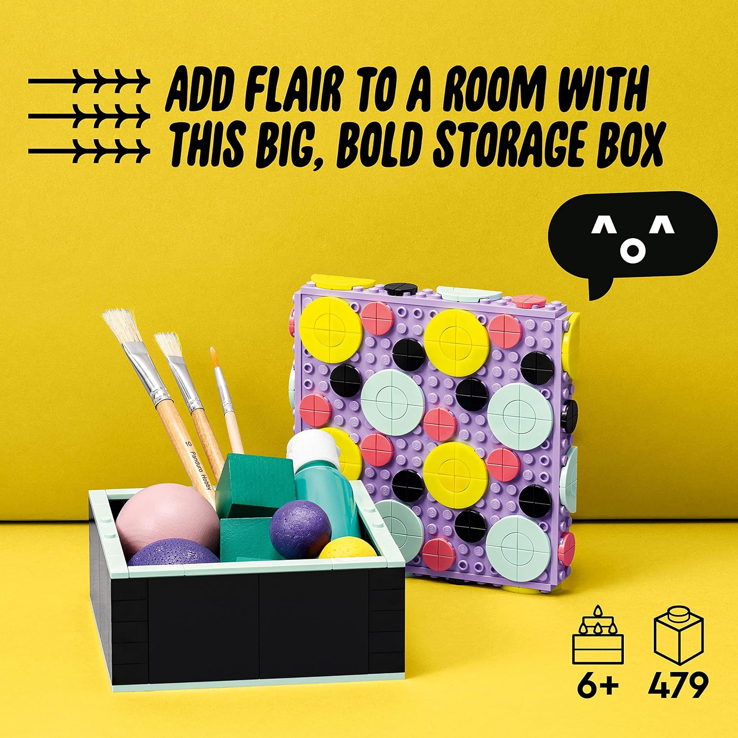 LEGO 41960 DOTS Big Box Arts and Crafts Set for Kids Aged 6 Plus, DIY Desk Tidy Organiser or Toy Jewellery Storage Tray - Image 3