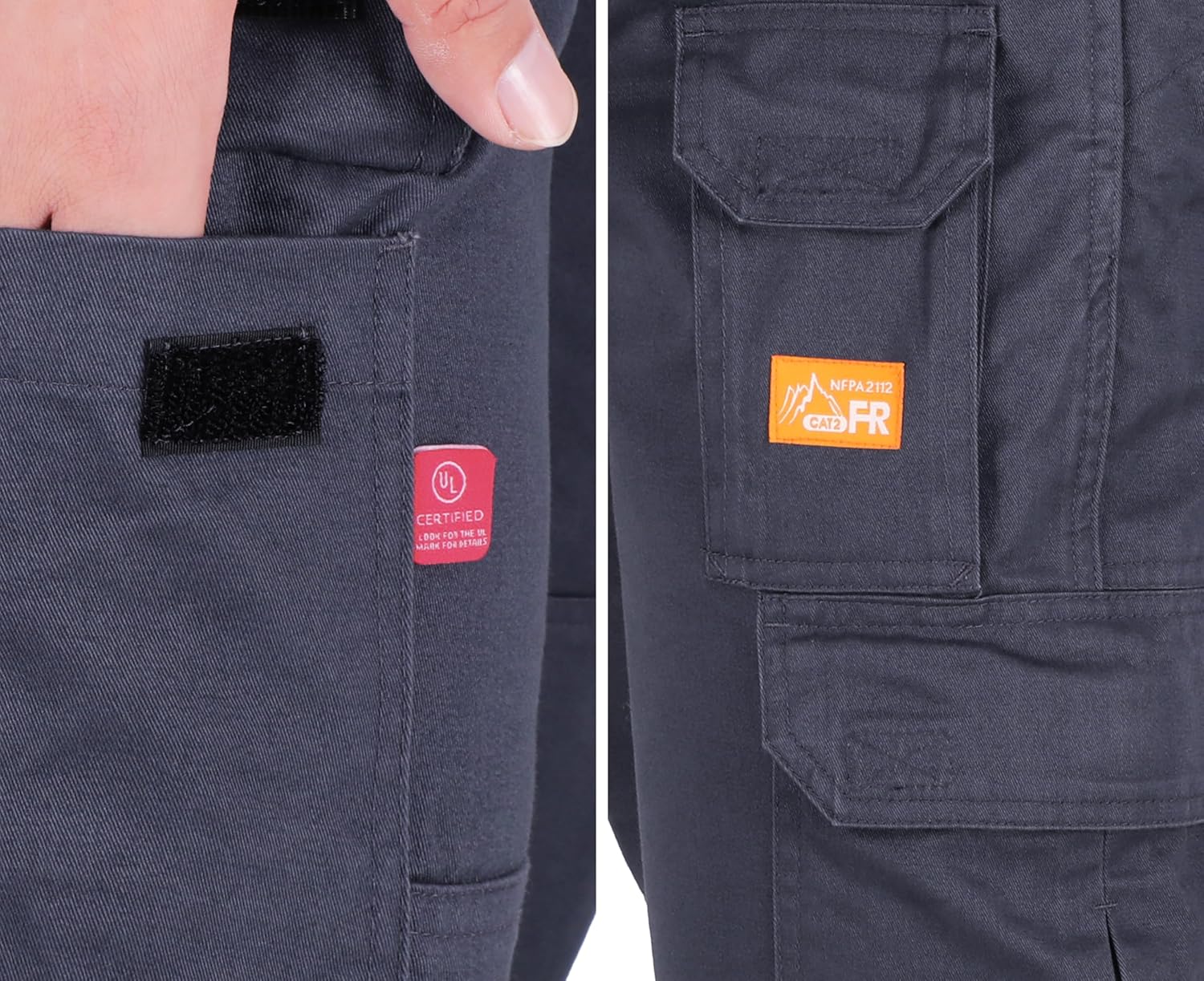 Titicaca Men's FR Cargo Pants Flame Resistant Pants Lightweight 7.5oz 100% Cotton Fire Retardant Elastic Waist Pants - Image 6